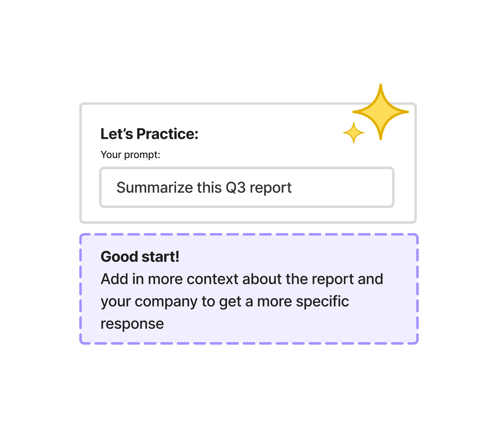 Prompt sample - make me a Q3 report